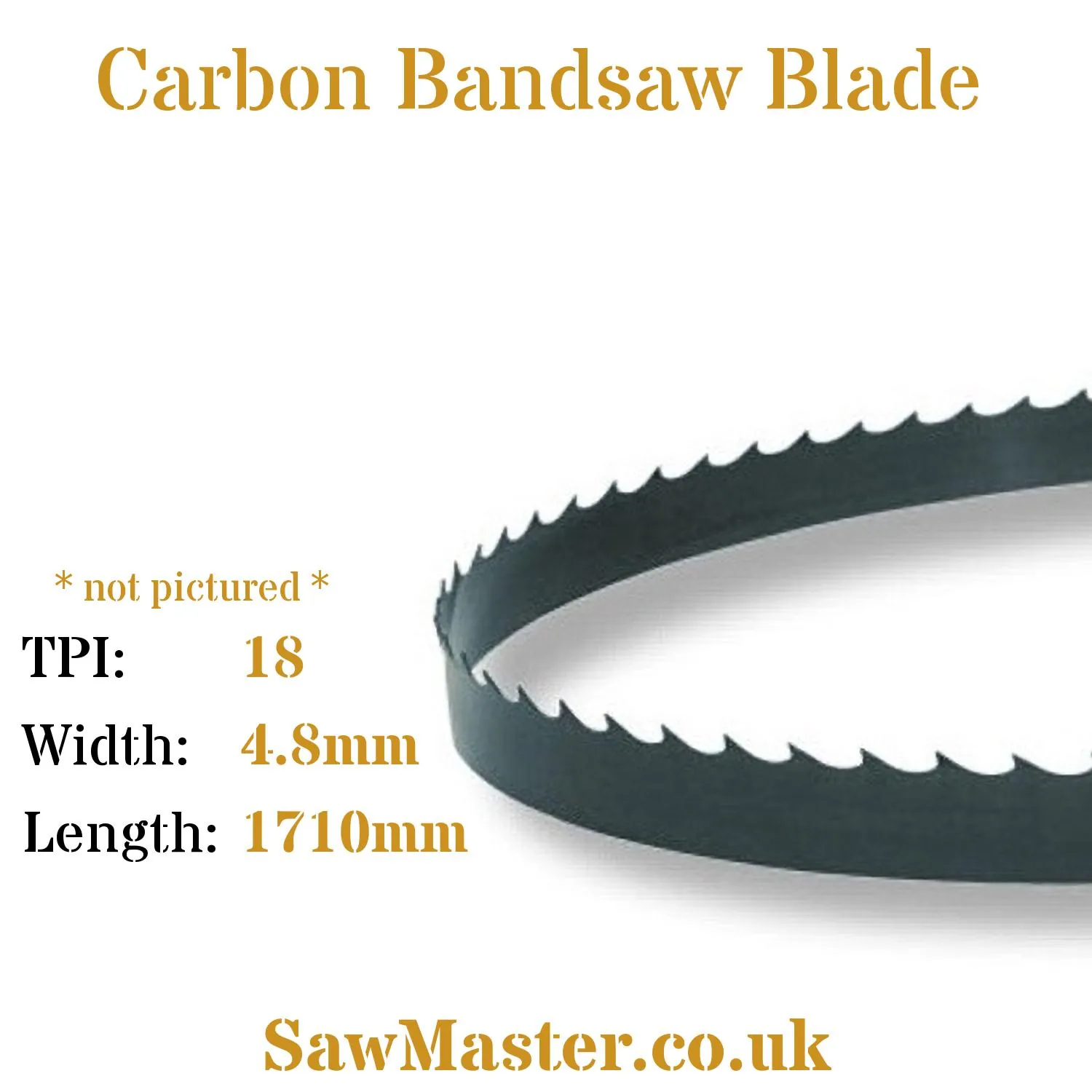 Carbon Bandsaw Blade (L) 1715mm (W) 4.8mm x 18TPI