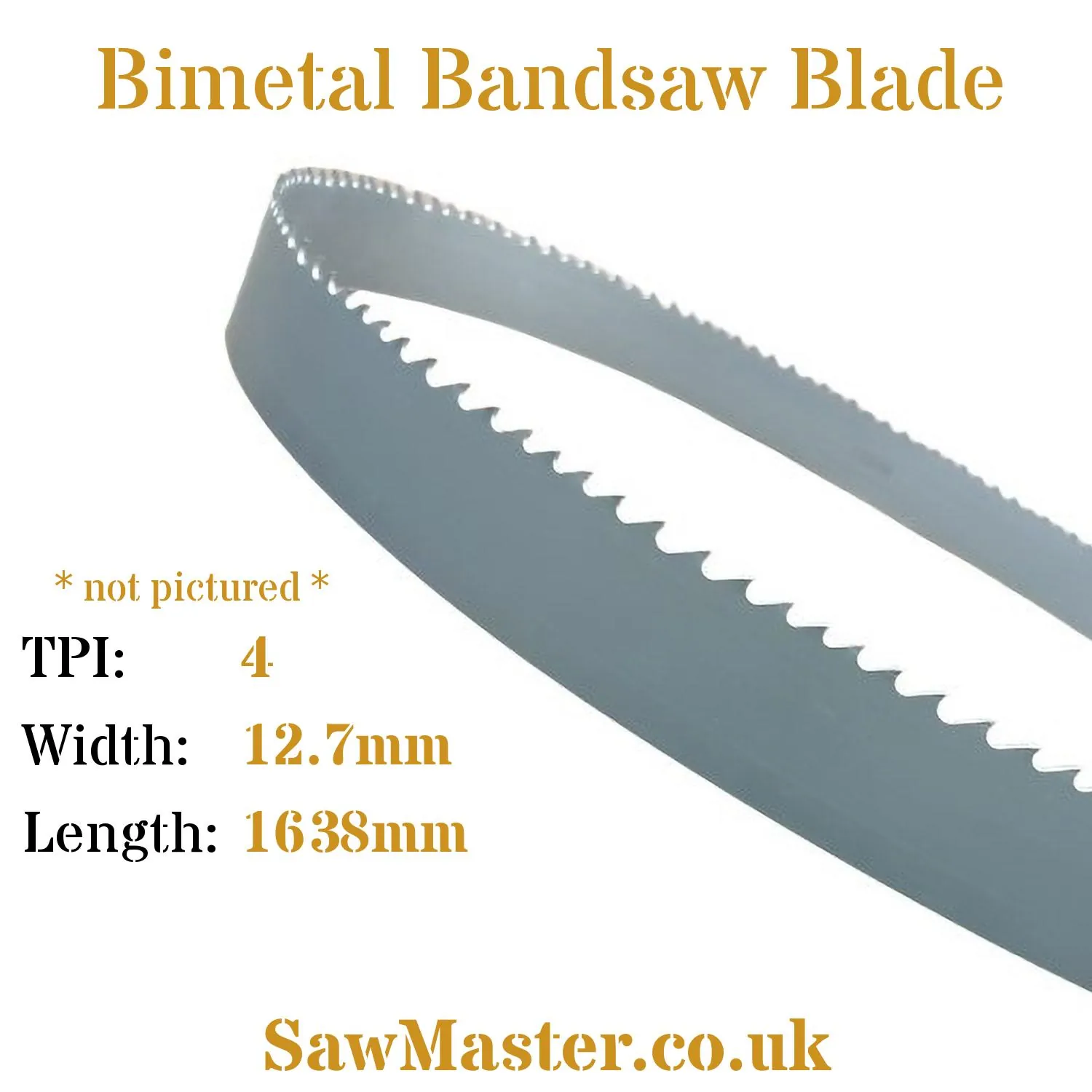 Bimetal Bandsaw Blade (L) 1647mm (W) 12.7mm x 4TPI