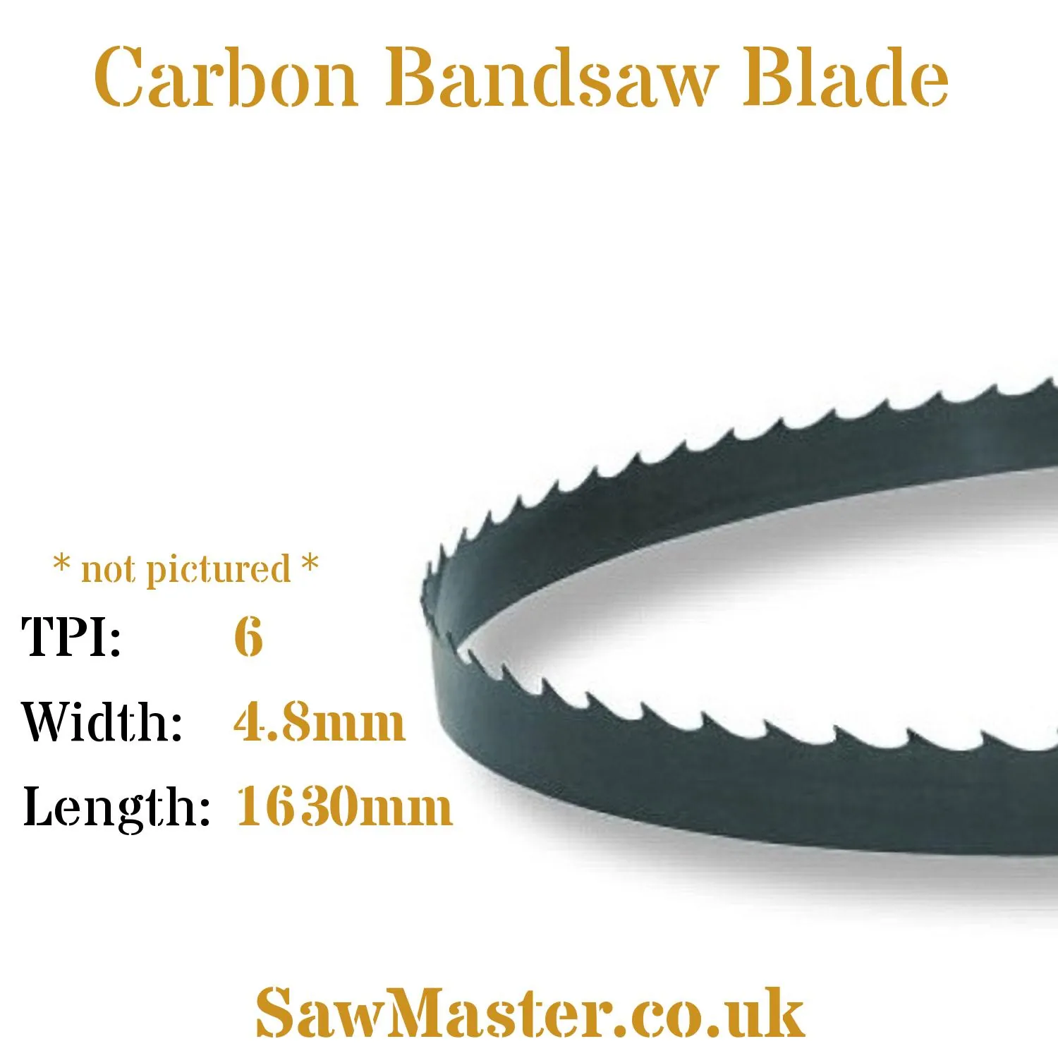Carbon Bandsaw Blade (L) 1635mm (W) 4.8mm x 6TPI